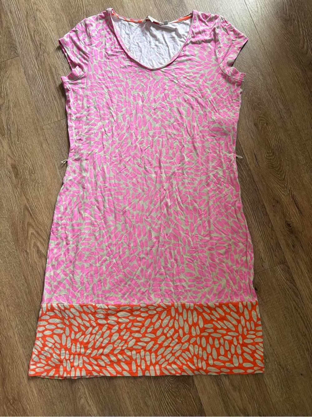 Boden Pastel Tie-Dye Top in Pink and Light Blue